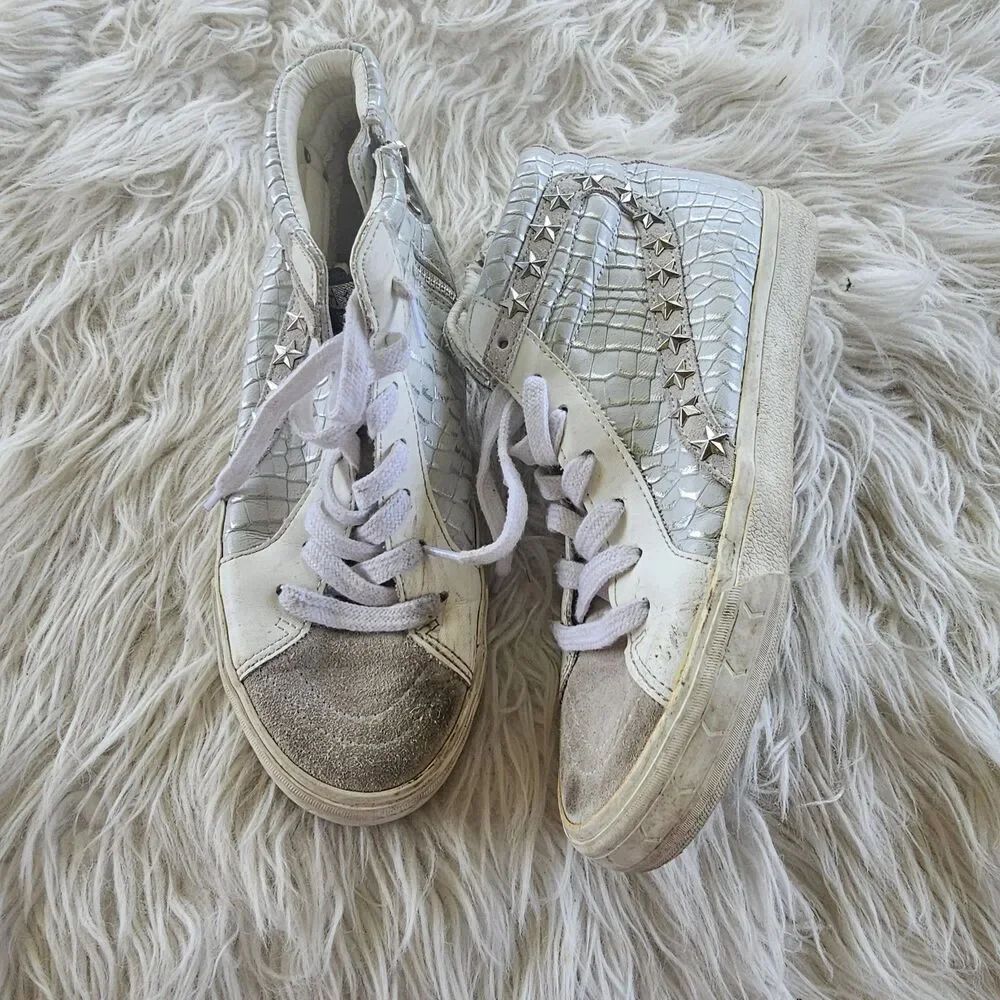 Vintage Havana Light Gray Croco Edge High Women's Size 8